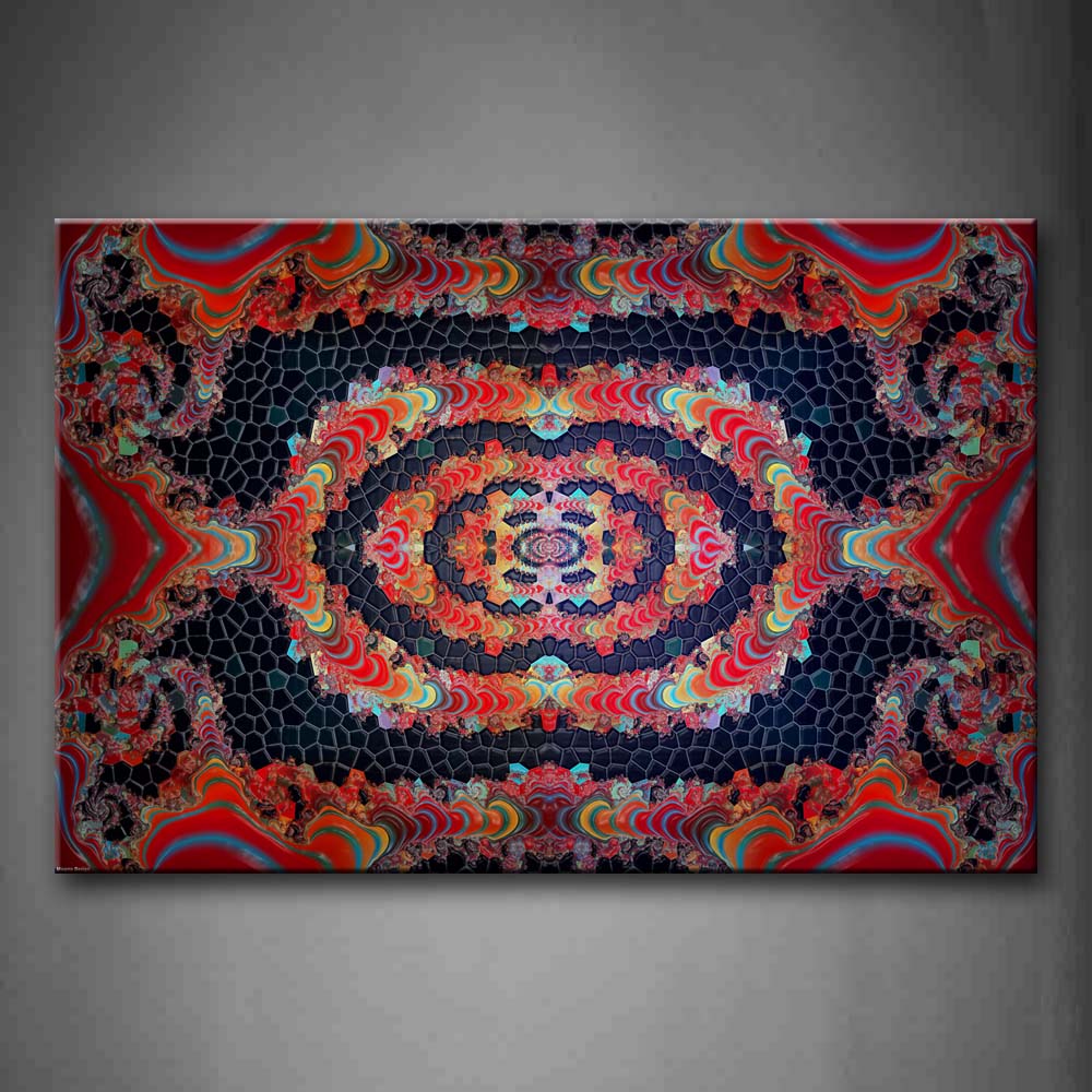 Fractal Abstract Red Black Wall Art Painting Pictures Print On Canvas Abstract The Picture For Home Modern Decoration 