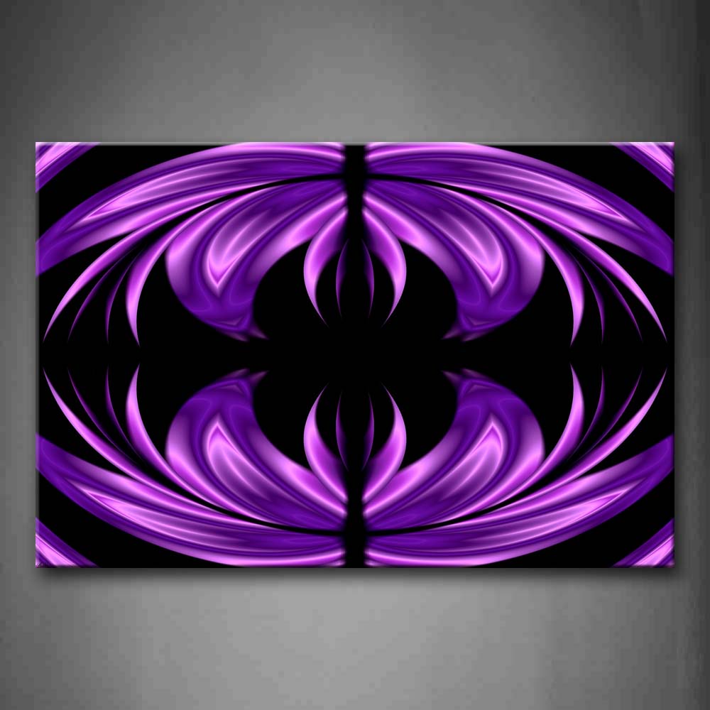 Purple Abstract Like Butterfly Symmetry Wall Art Painting The Picture Print On Canvas Abstract Pictures For Home Decor Decoration Gift 