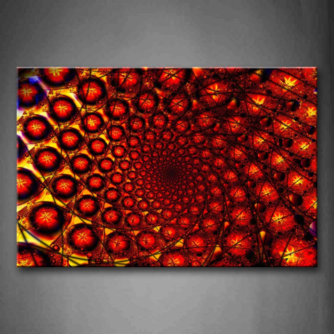 Fractal Red Like Hole Abstract Wall Art Painting The Picture Print On Canvas Abstract Pictures For Home Decor Decoration Gift 