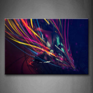 Colorful  Line Spectrum Wall Art Painting The Picture Print On Canvas Abstract Pictures For Home Decor Decoration Gift 