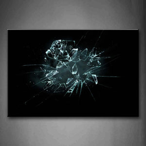 Cool Black Light Blue Broken Wall Art Painting The Picture Print On Canvas Abstract Pictures For Home Decor Decoration Gift 