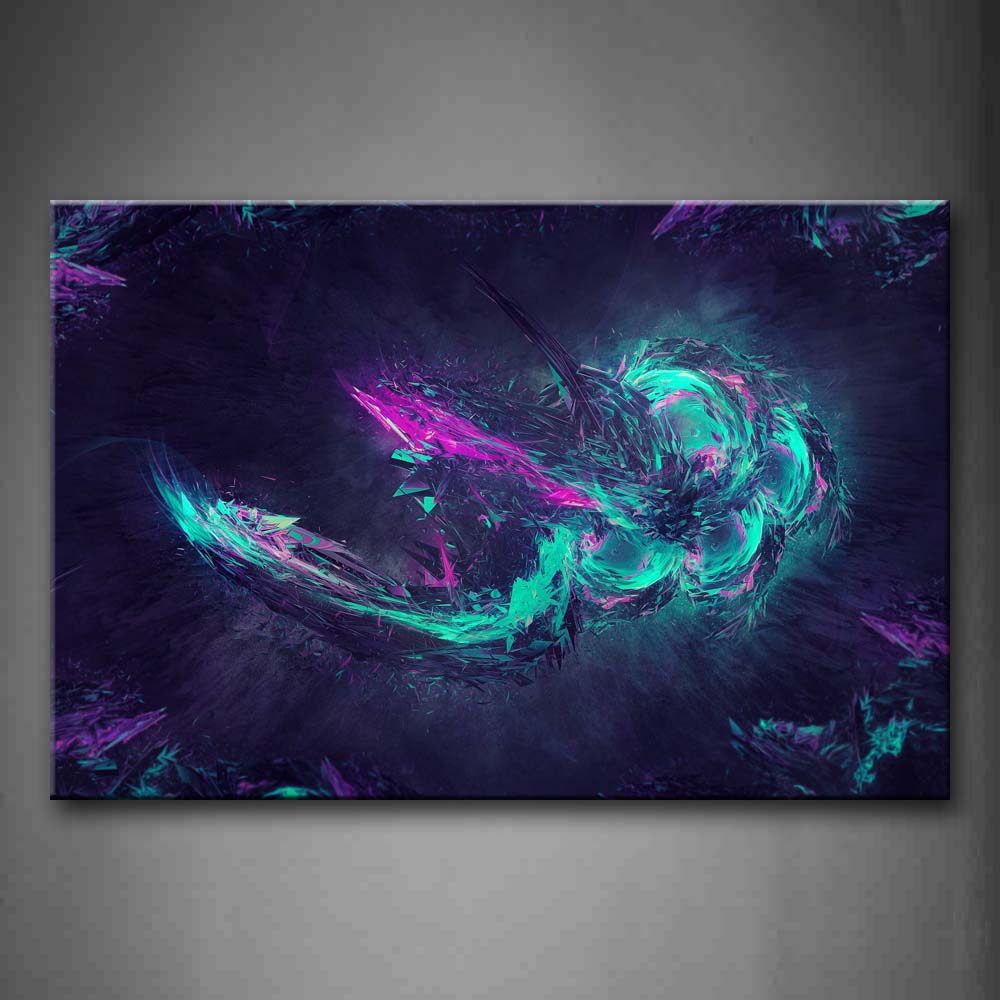 Digital Art Blue Pink  Wall Art Painting Pictures Print On Canvas Abstract The Picture For Home Modern Decoration 