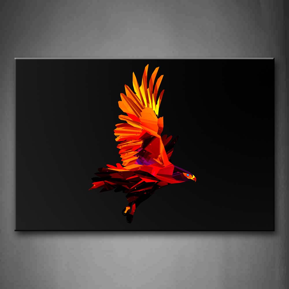 Black Background Facets Like Eagle Wall Art Painting The Picture Print On Canvas Abstract Pictures For Home Decor Decoration Gift 