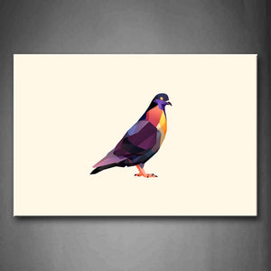 White Background Like A Colorful Bird Wall Art Painting Pictures Print On Canvas Abstract The Picture For Home Modern Decoration 