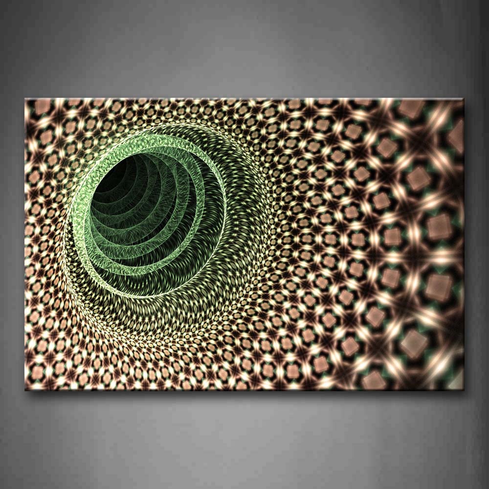 Artistic Green Brown Like A Hole Wall Art Painting Pictures Print On Canvas Abstract The Picture For Home Modern Decoration 