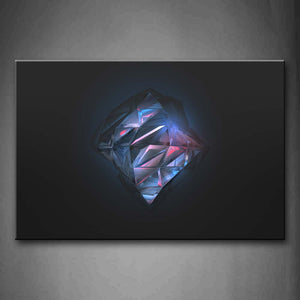 Dark Background Blue Pink Shape Wall Art Painting The Picture Print On Canvas Abstract Pictures For Home Decor Decoration Gift 