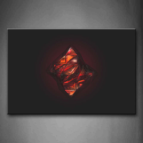 Dark Background Orange Shape Wall Art Painting The Picture Print On Canvas Abstract Pictures For Home Decor Decoration Gift 