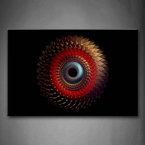 Black Background Red Blue Gray Like Eddy  Wall Art Painting Pictures Print On Canvas Abstract The Picture For Home Modern Decoration 