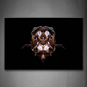 Black Background Like A Animal Face Wall Art Painting Pictures Print On Canvas Abstract The Picture For Home Modern Decoration 