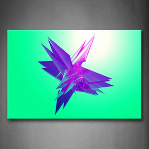 Green Background Blue Purple Shape Wall Art Painting The Picture Print On Canvas Abstract Pictures For Home Decor Decoration Gift 