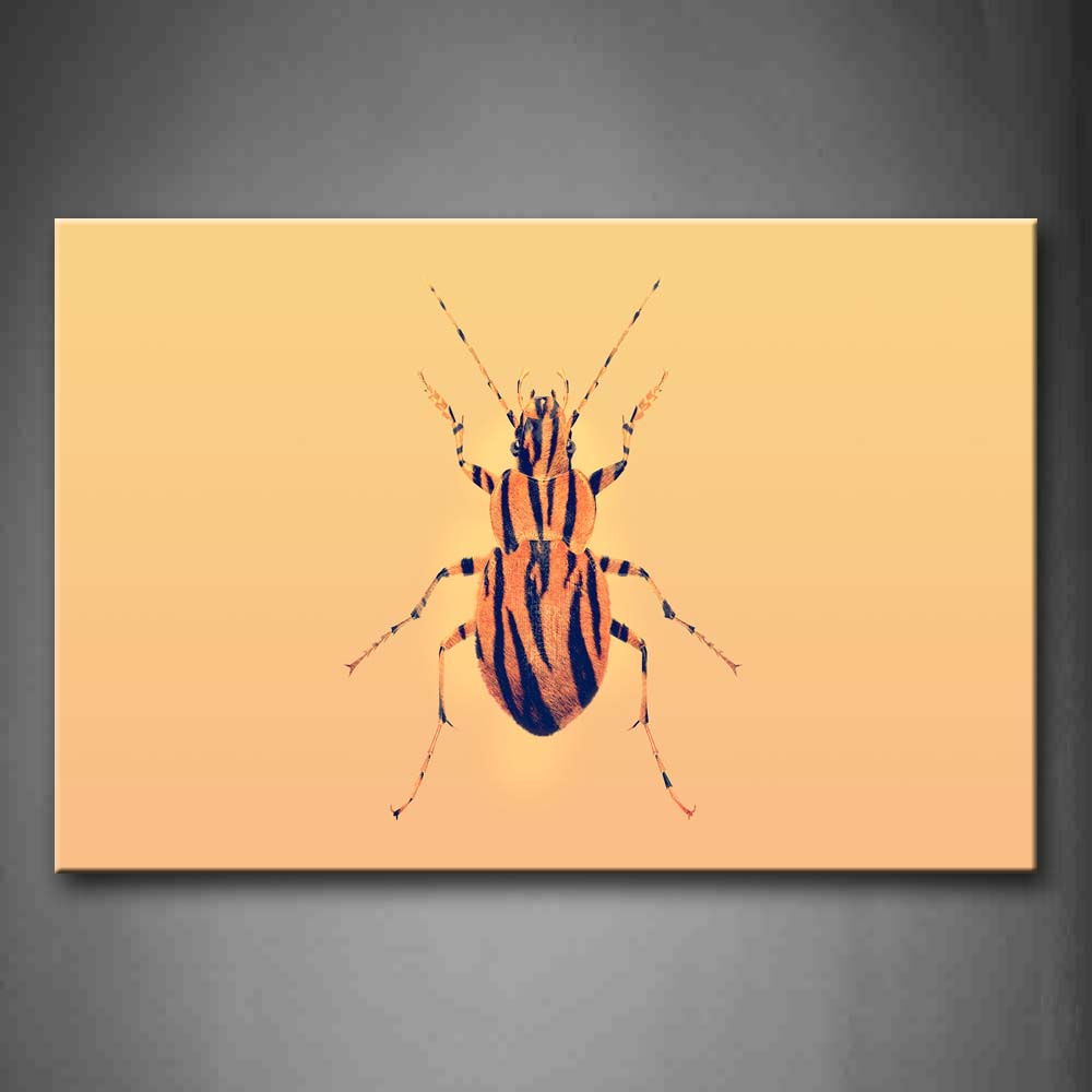 Orange Background Orange And Black Insect Wall Art Painting The Picture Print On Canvas Abstract Pictures For Home Decor Decoration Gift 