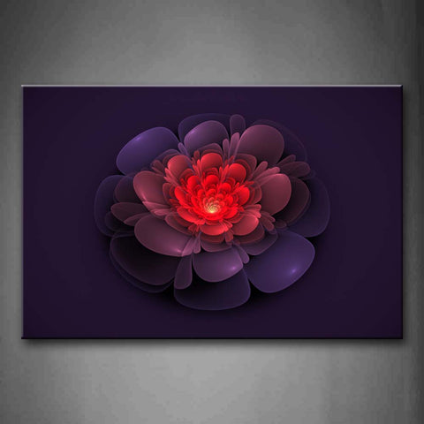 Blue Background Like Red Flower Wall Art Painting The Picture Print On Canvas Abstract Pictures For Home Decor Decoration Gift 