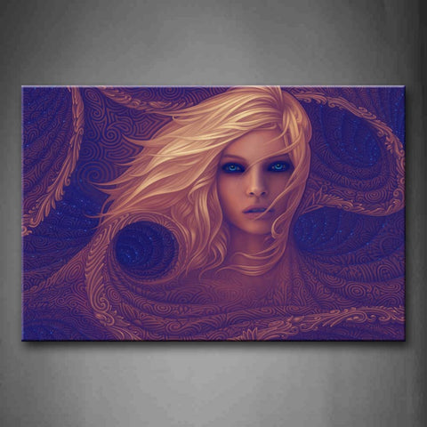 Purple Abstrct A Woman Head Wall Art Painting Pictures Print On Canvas Abstract The Picture For Home Modern Decoration 