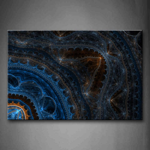 Fractals Apophysis Blue Brown Abstract Wall Art Painting Pictures Print On Canvas Abstract The Picture For Home Modern Decoration 