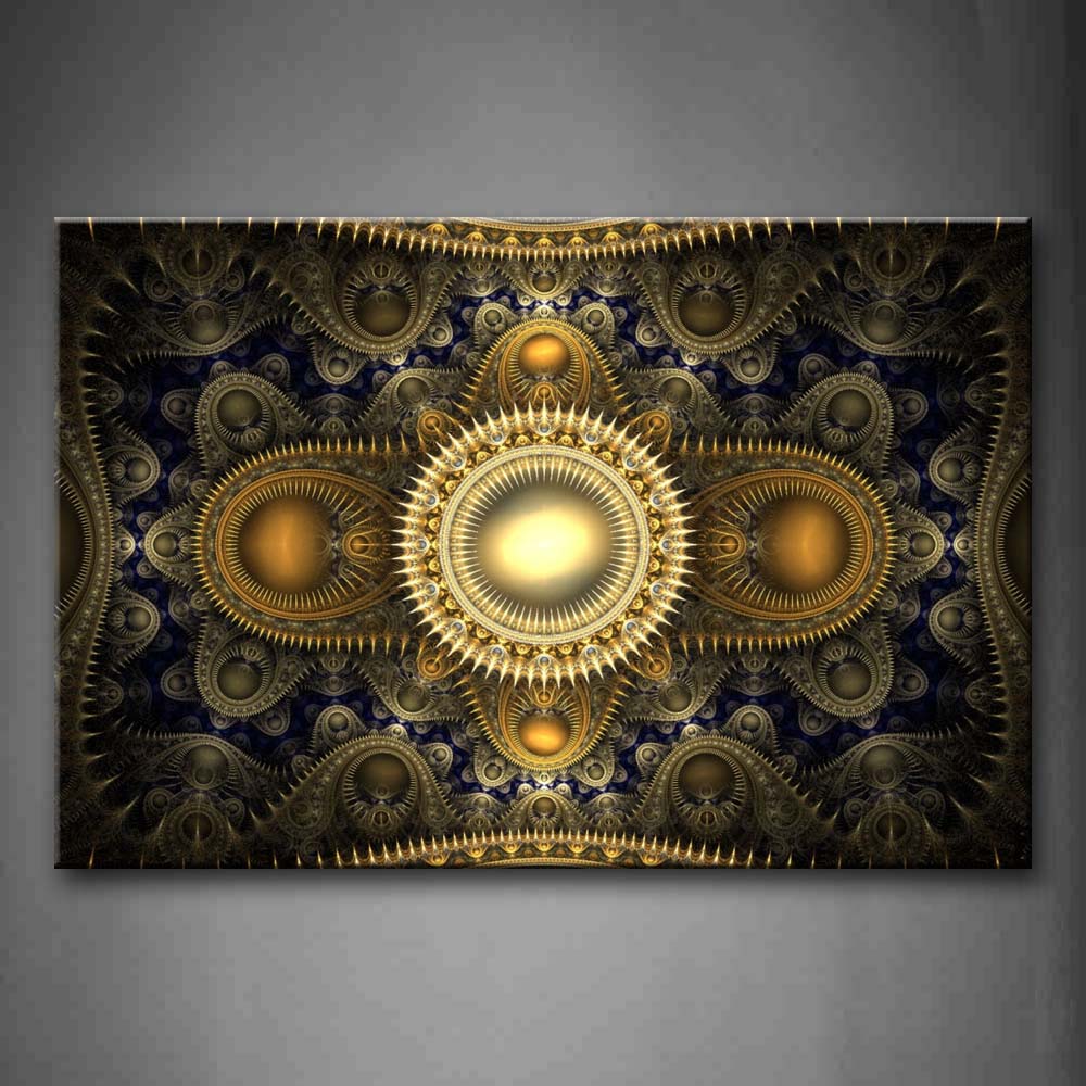 Abstract Blue Yellow Pattern Wall Art Painting Pictures Print On Canvas Abstract The Picture For Home Modern Decoration 