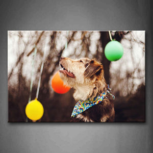 Dog   Balloon Tree Wall Art Painting Pictures Print On Canvas Animal The Picture For Home Modern Decoration 