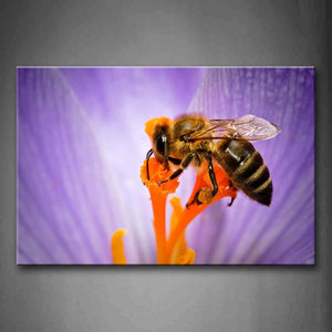 Bee Is Gather Honey Wall Art Painting Pictures Print On Canvas Animal The Picture For Home Modern Decoration 