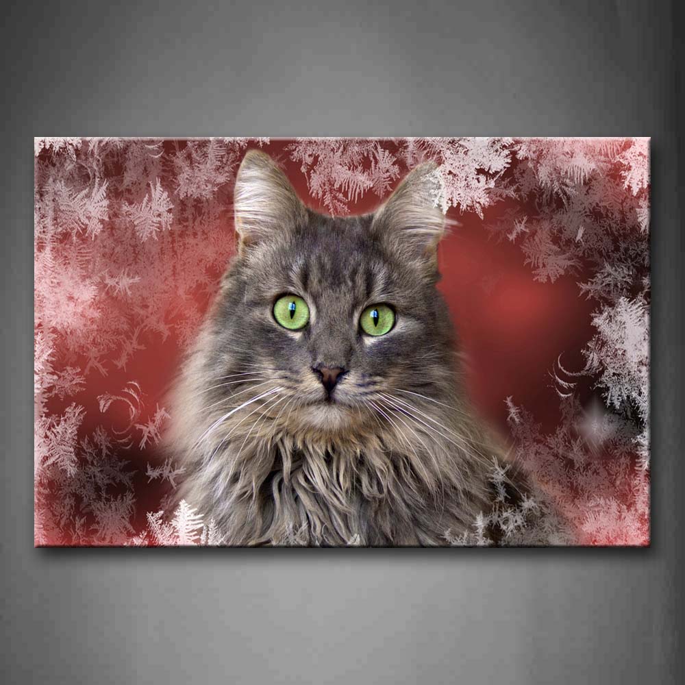 Gray Cat  Pattern Wall Art Painting Pictures Print On Canvas Animal The Picture For Home Modern Decoration 