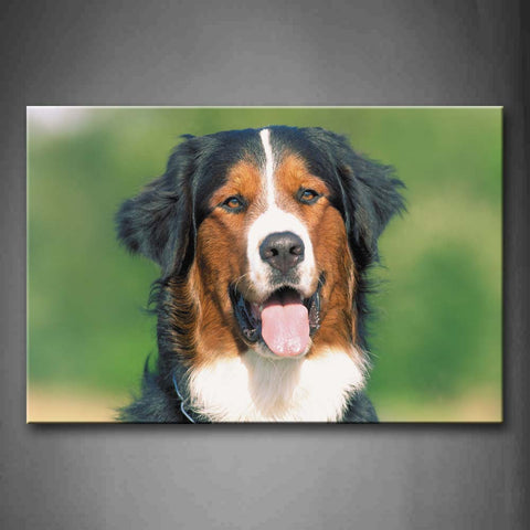 Dog Head Green Background Wall Art Painting The Picture Print On Canvas Animal Pictures For Home Decor Decoration Gift 