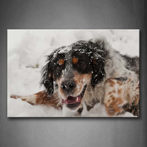 Dog Lie On Snowfield  Wall Art Painting The Picture Print On Canvas Animal Pictures For Home Decor Decoration Gift 