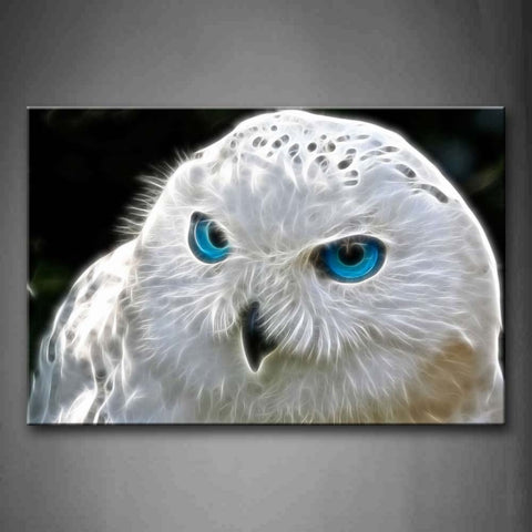 White Owl Head Artistic Wall Art Painting The Picture Print On Canvas Animal Pictures For Home Decor Decoration Gift 