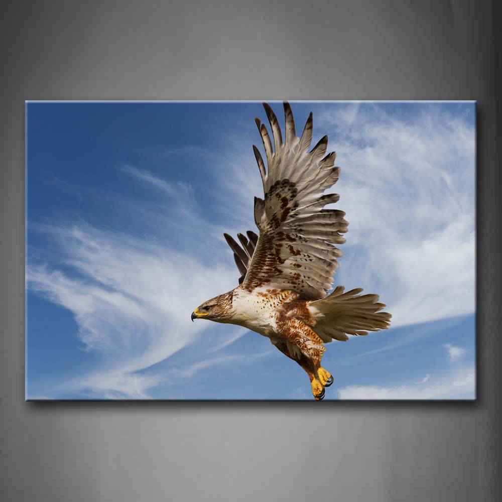 Eagle Fly In Blue Sky Wall Art Painting The Picture Print On Canvas Animal Pictures For Home Decor Decoration Gift 