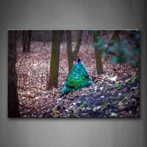 Peacock Sitting With Dead Leaf Wall Art Painting The Picture Print On Canvas Animal Pictures For Home Decor Decoration Gift 