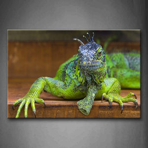 Green And Gray Iguana Crawl  Wall Art Painting The Picture Print On Canvas Animal Pictures For Home Decor Decoration Gift 