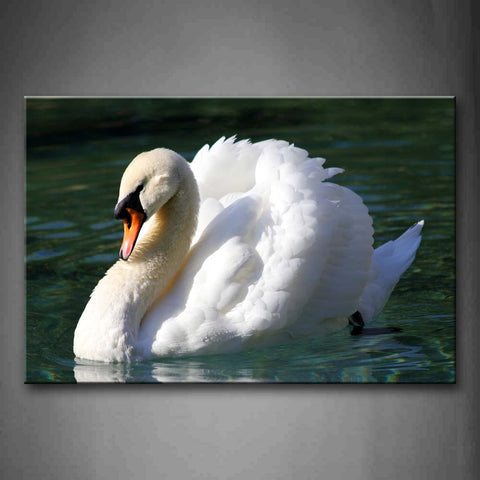 Swan Swimming On Water Wall Art Painting The Picture Print On Canvas Animal Pictures For Home Decor Decoration Gift 