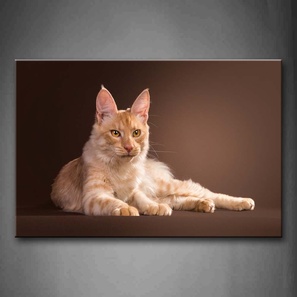 Yellow Sit In Gray Background Wall Art Painting The Picture Print On Canvas Animal Pictures For Home Decor Decoration Gift 