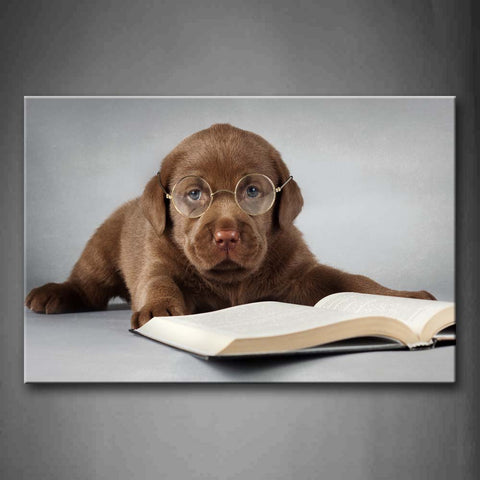 Labrador Wear A Glass And Watch Book Wall Art Painting The Picture Print On Canvas Animal Pictures For Home Decor Decoration Gift 