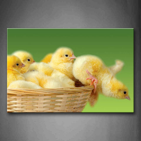 Bird Cubs In Basket  Wall Art Painting The Picture Print On Canvas Animal Pictures For Home Decor Decoration Gift 