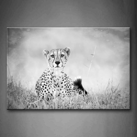 Cheetah Sit On Grassland Wall Art Painting The Picture Print On Canvas Animal Pictures For Home Decor Decoration Gift 