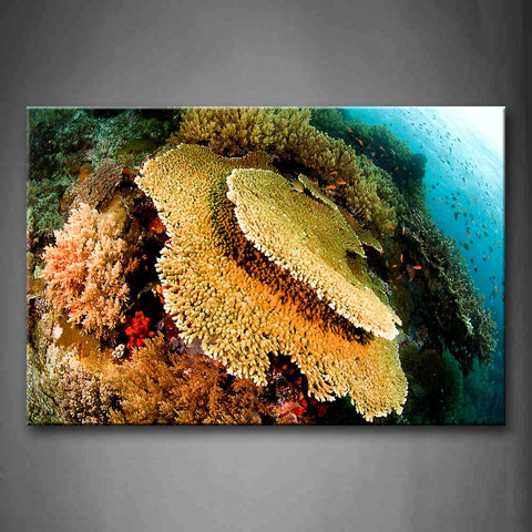 Bottom Of Sea Fishes Sea Surface Wall Art Painting The Picture Print On Canvas Animal Pictures For Home Decor Decoration Gift 