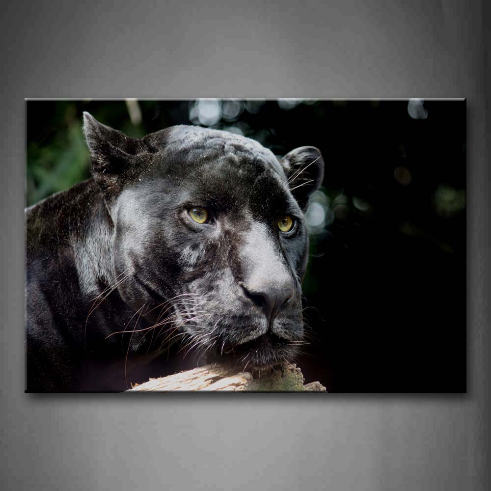 Black Panther Head Wood Portrait Wall Art Painting The Picture Print On Canvas Animal Pictures For Home Decor Decoration Gift 