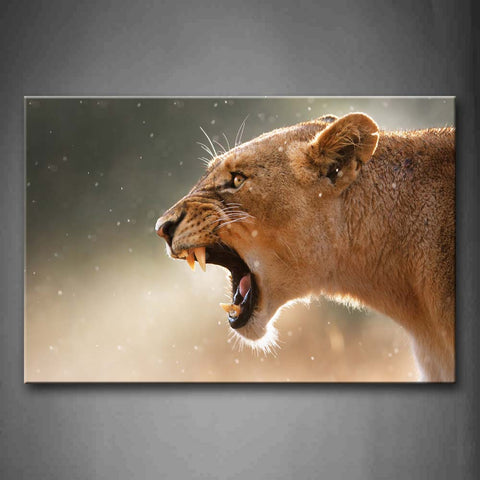 Lion Howl Head Dust  Wall Art Painting Pictures Print On Canvas Animal The Picture For Home Modern Decoration 