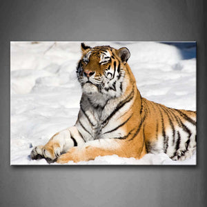 Tiger Sit On Snowfield Wall Art Painting The Picture Print On Canvas Animal Pictures For Home Decor Decoration Gift 