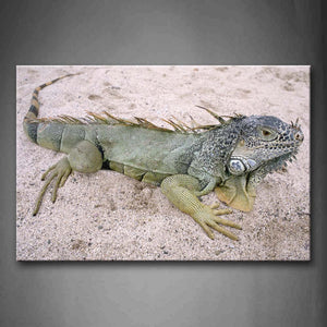 Iguana On Sand Land Wall Art Painting The Picture Print On Canvas Animal Pictures For Home Decor Decoration Gift 