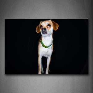 Dog Stand In Black Background Wall Art Painting Pictures Print On Canvas Animal The Picture For Home Modern Decoration 