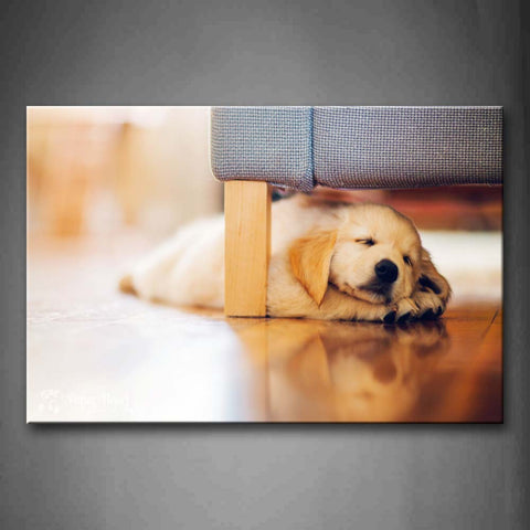 Dog Lie On Floor Under Sofa Wall Art Painting The Picture Print On Canvas Animal Pictures For Home Decor Decoration Gift 