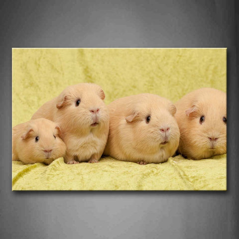 Guinea Pigs Stand On Blanket Wall Art Painting The Picture Print On Canvas Animal Pictures For Home Decor Decoration Gift 