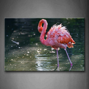 Red Flamingo Stand On The Water Wall Art Painting Pictures Print On Canvas Animal The Picture For Home Modern Decoration 