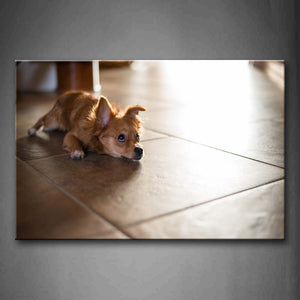 Yellow Dog Lie On Floor  Wall Art Painting The Picture Print On Canvas Animal Pictures For Home Decor Decoration Gift 