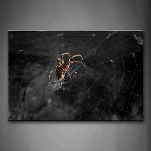 Spider Is Spinning A Big Web Wall Art Painting The Picture Print On Canvas Animal Pictures For Home Decor Decoration Gift 