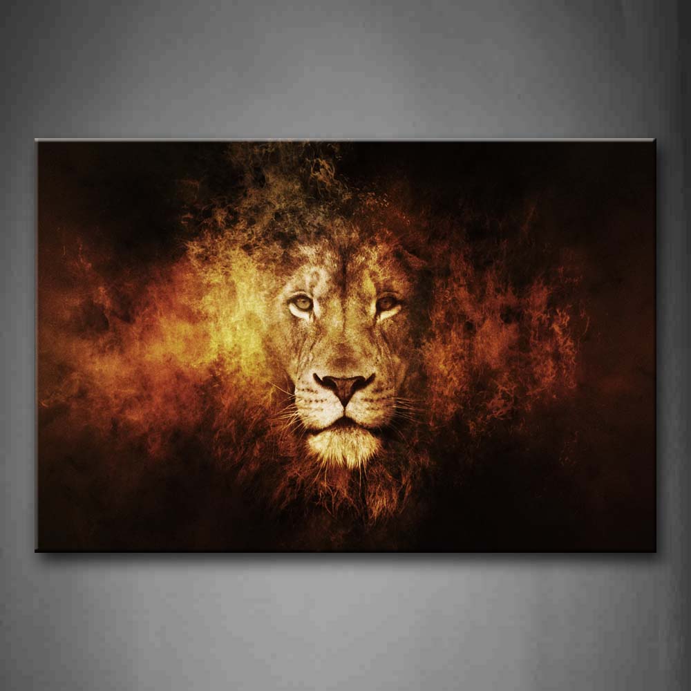 Lion Head Portrait Wall Art Painting Pictures Print On Canvas Animal The Picture For Home Modern Decoration 