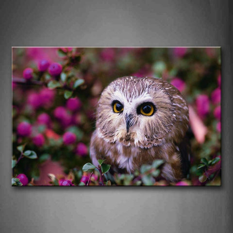 Owl Stay In Flowers Wall Art Painting The Picture Print On Canvas Animal Pictures For Home Decor Decoration Gift 