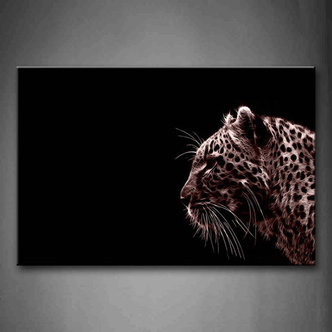 Jaguar At Black Background Wall Art Painting Pictures Print On Canvas Animal The Picture For Home Modern Decoration 