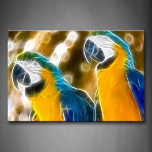 Two Yellow Macaws Wall Art Painting The Picture Print On Canvas Animal Pictures For Home Decor Decoration Gift 