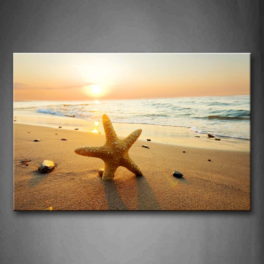 Big Starfish On The Beach Wall Art Painting Pictures Print On Canvas Animal The Picture For Home Modern Decoration 