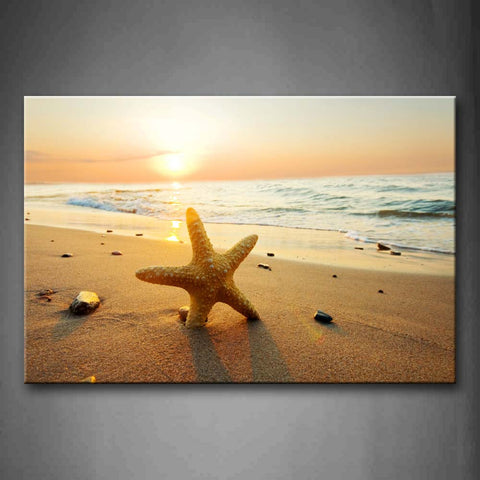 Big Starfish On The Beach Wall Art Painting Pictures Print On Canvas Animal The Picture For Home Modern Decoration 